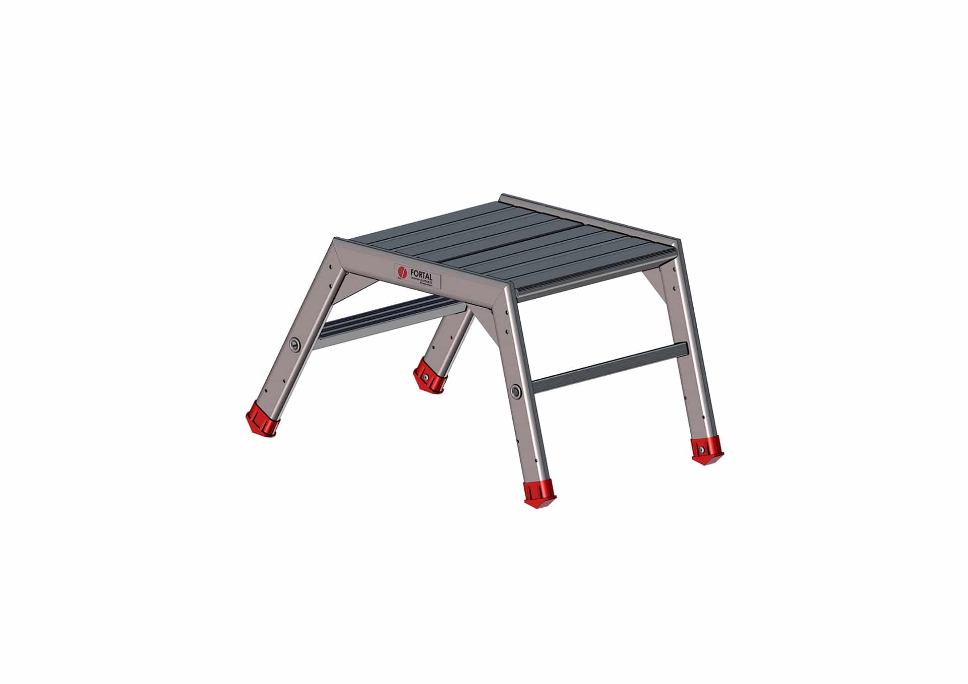 Vues 3D arrière de l'escabeau EPSA 2 marches