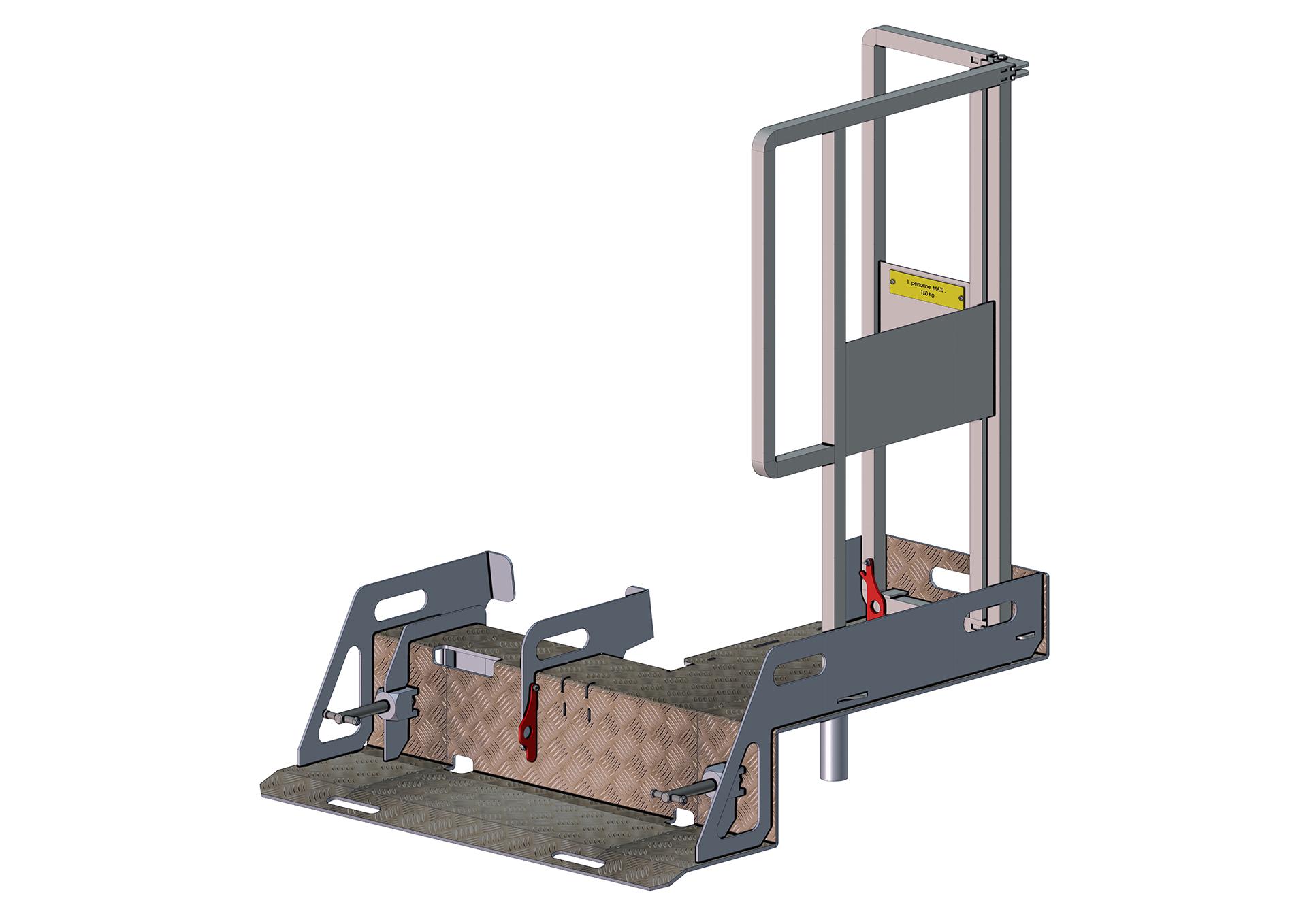 F091110010_Fond_de_fosse_AVANT Vue 3D avant de l'accès fond de fosse