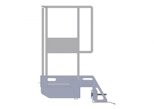 Vue 3D côté de l'accès fond de fosse