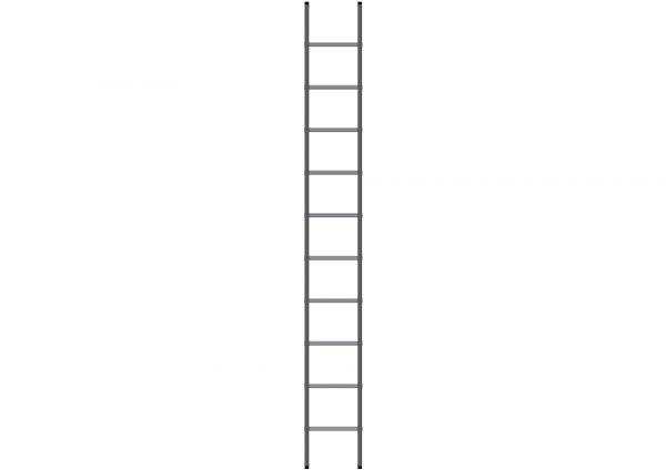 Vue 3D face Echelle S simple acier 10 échelons