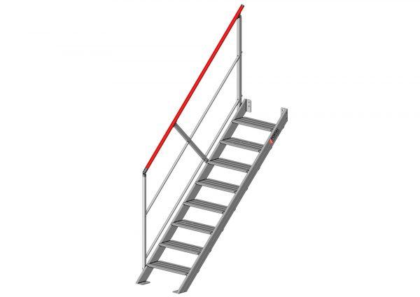 Escalier droit inclinaison 45° (F811451800-060_ESCALIER_DROIT_45deg_8marches_larg600_AVANT) | Produits standards > Escaliers