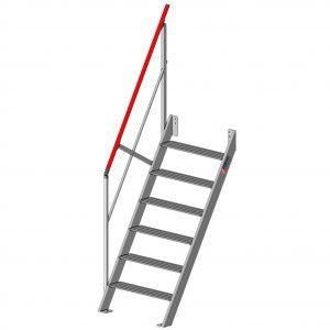 Escalier droit inclinaison 60° (F811601750-080_ESCALIER_DROIT_60deg_6marches_larg800_AVANT) | Produits standards > Escaliers