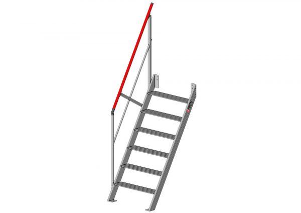 Escalier droit inclinaison 60° (F811601750-080_ESCALIER_DROIT_60deg_6marches_larg800_AVANT) | Produits standards > Escaliers