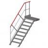 Escalier à palier inclinaison 45° (F812451600-080_ESCALIER_PALIER_45deg_8marches-larg800_AVANT) | Produits standards > Escaliers