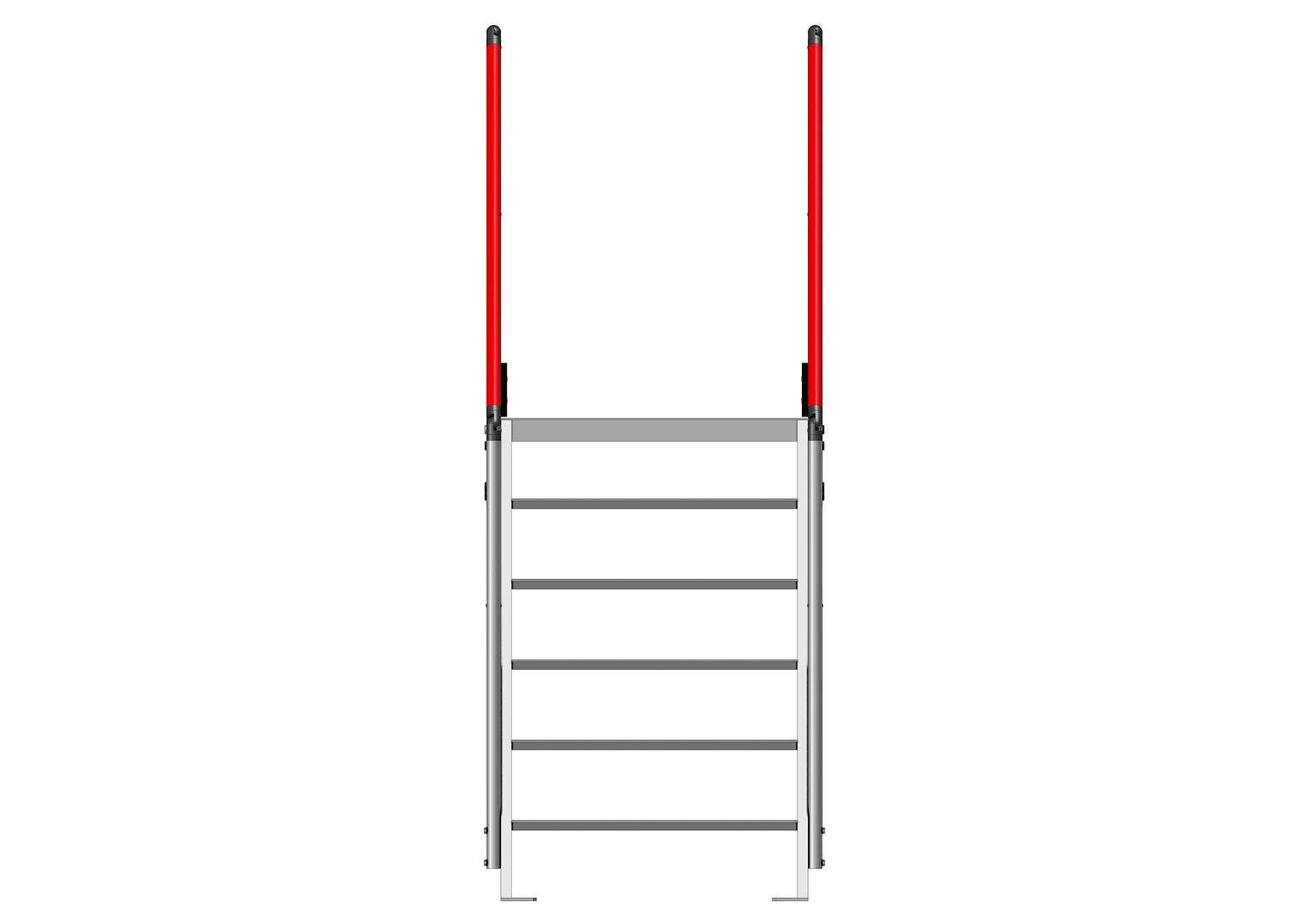 F813601250-080-080_ESCALIER_DOUBLE_EGAL_60deg_larg800_FACE Escalier double accès égal inclinaison 60° (F813601250-080-080_ESCALIER_DOUBLE_EGAL_60deg_larg800_FACE) | Produits standards > Escaliers