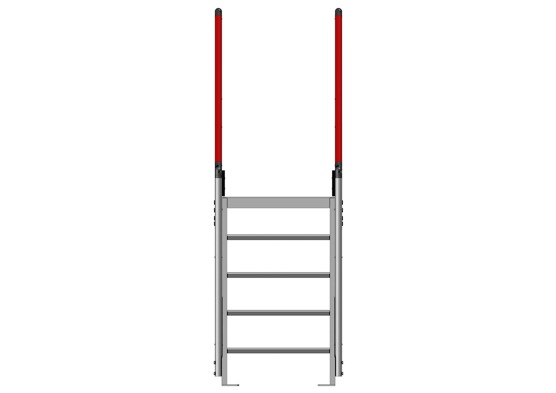 F813451000-060-100_ESCALIER_DOUBLE_EGAL_45deg_larg600_FACE Escalier double accès égal inclinaison 45° (F813451000-060-100_ESCALIER_DOUBLE_EGAL_45deg_larg600_FACE) | Produits standards > Escaliers