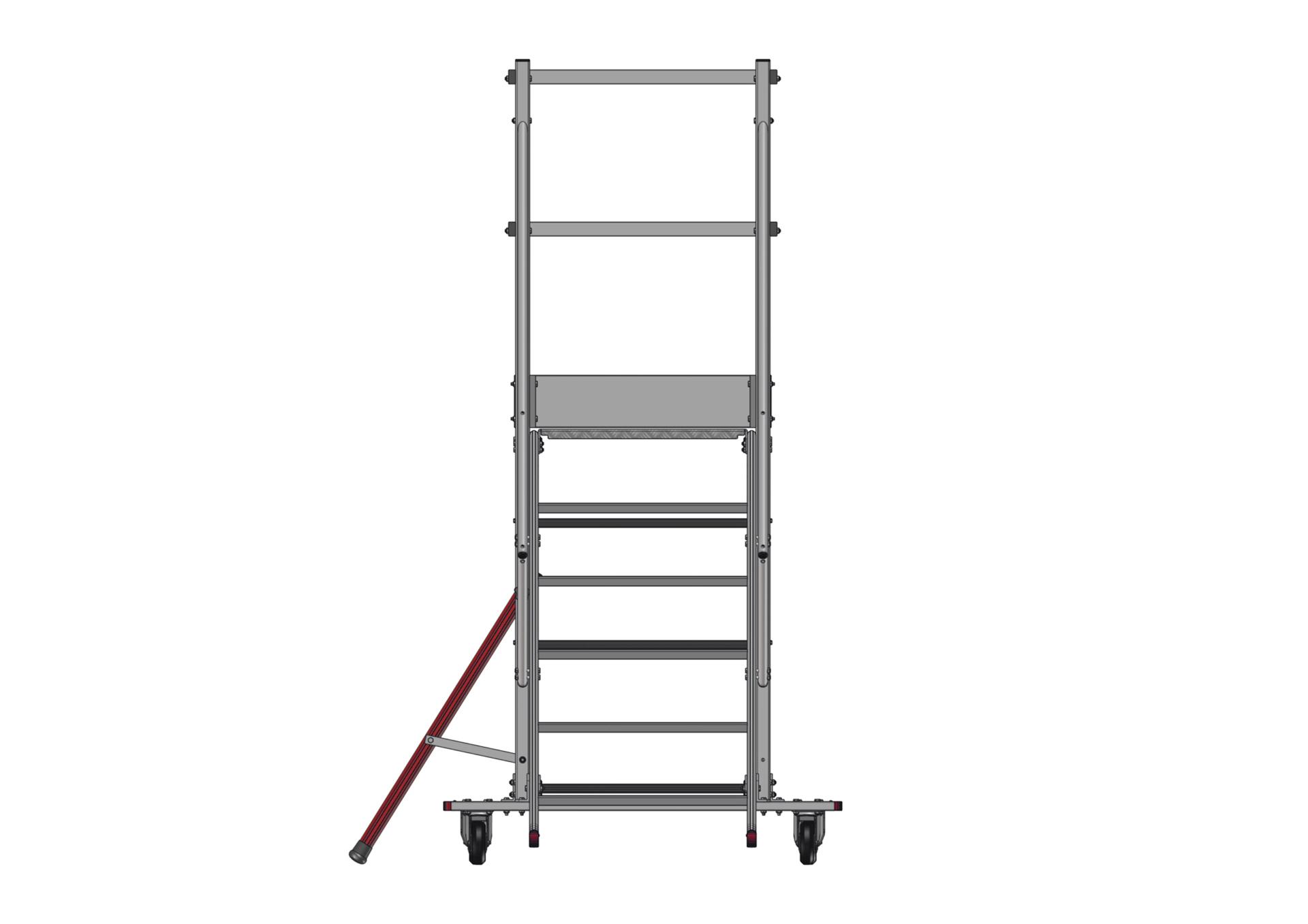 F809000300_Acces_bennes_3m_gamme_CLASSIC_FACE Plateforme pour accès et mise en sécurité des bennes à déchets gamme CLASSIC (F809000300_Acces_bennes_3m_gamme_CLASSIC_FACE) | Produits standards > Plateforme BTP > Plateforme d'accès bennes à déchets