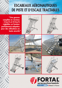 Gamme d’escabeau aéronautique standardisée (Escabeaux aéronautiques de piste et d’escale tractables) | Fortal