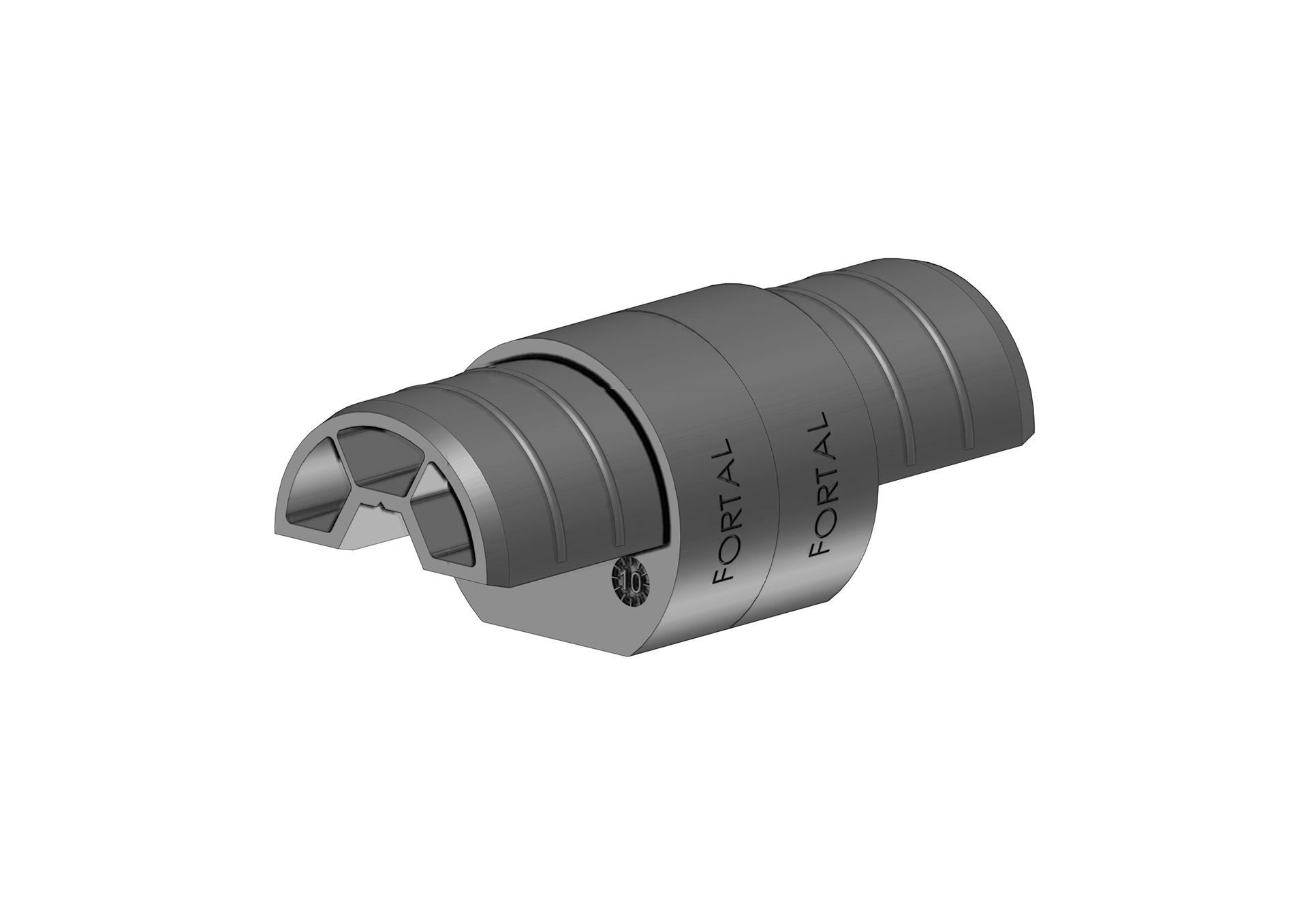 Raccord droit pour tubes Ø40 mm