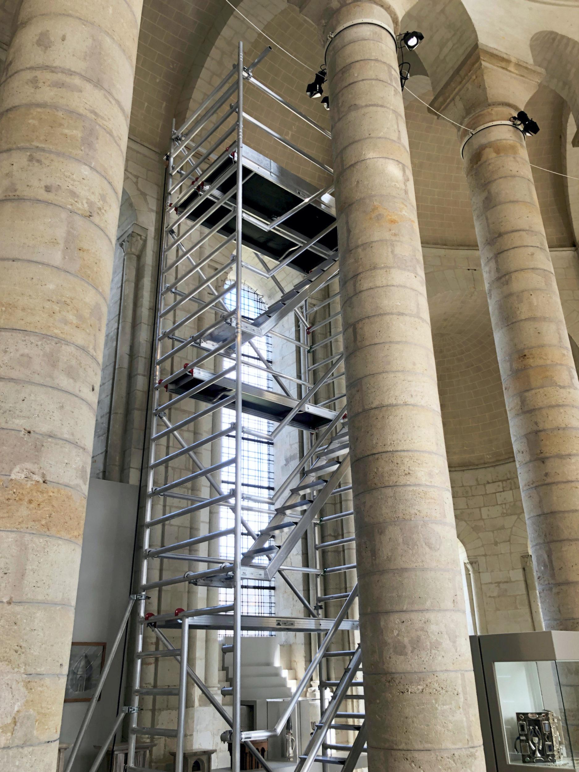 Tour roulante VENUS pour la rénovation d’une abbaye (Tour roulante VENUS – 12.2019) | Fortal