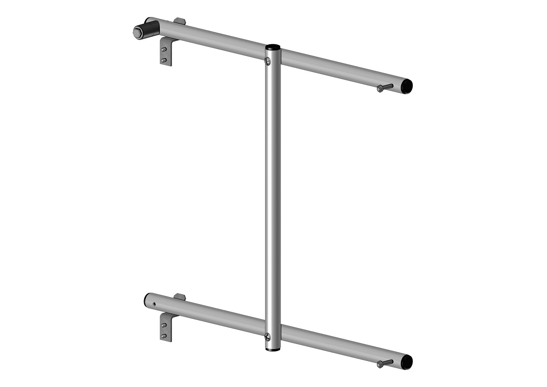 Roue Ø125 mm avec visserie (F030090014-580 GC ALU articulé PIR BANCHE larg 580) | Pièces détachées > Roues, traverses et système de levier