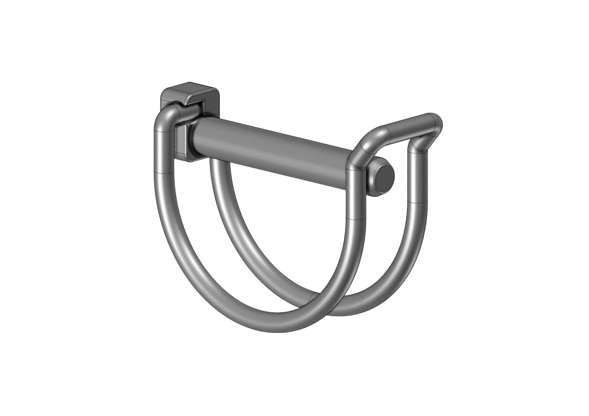 Clip tube bichromé 8x50 mm