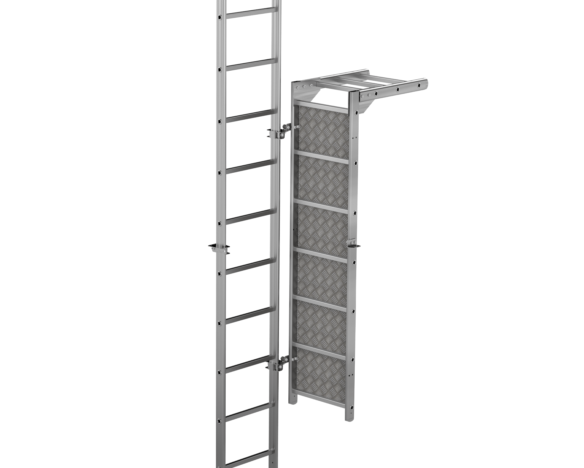 F600700010_Porte_et_opercule_OUVERTE Condamnation d'accès pour échelle à crinoline : porte avec opercule ouverte