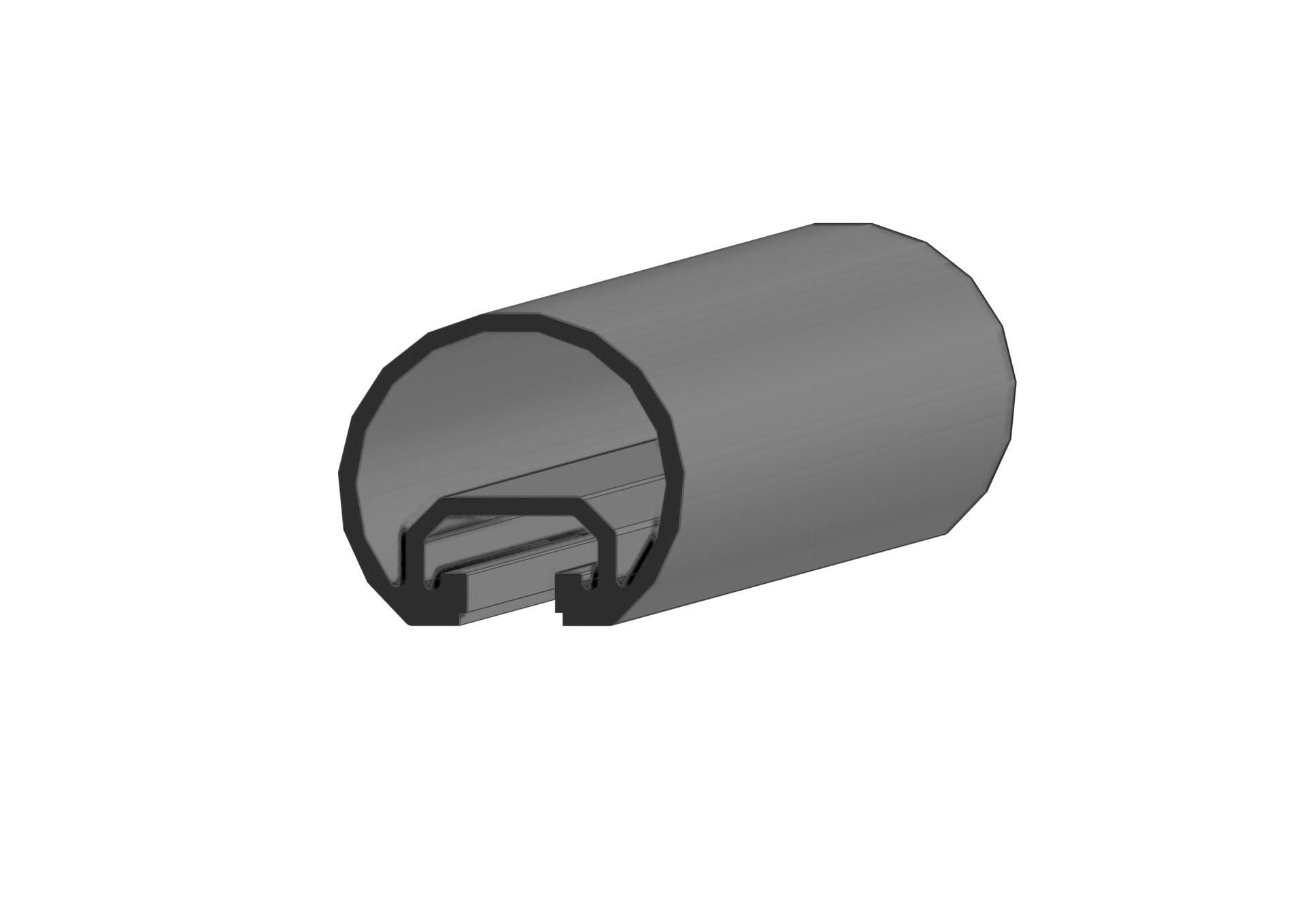 Main courante aluminium brute Ø40 mm