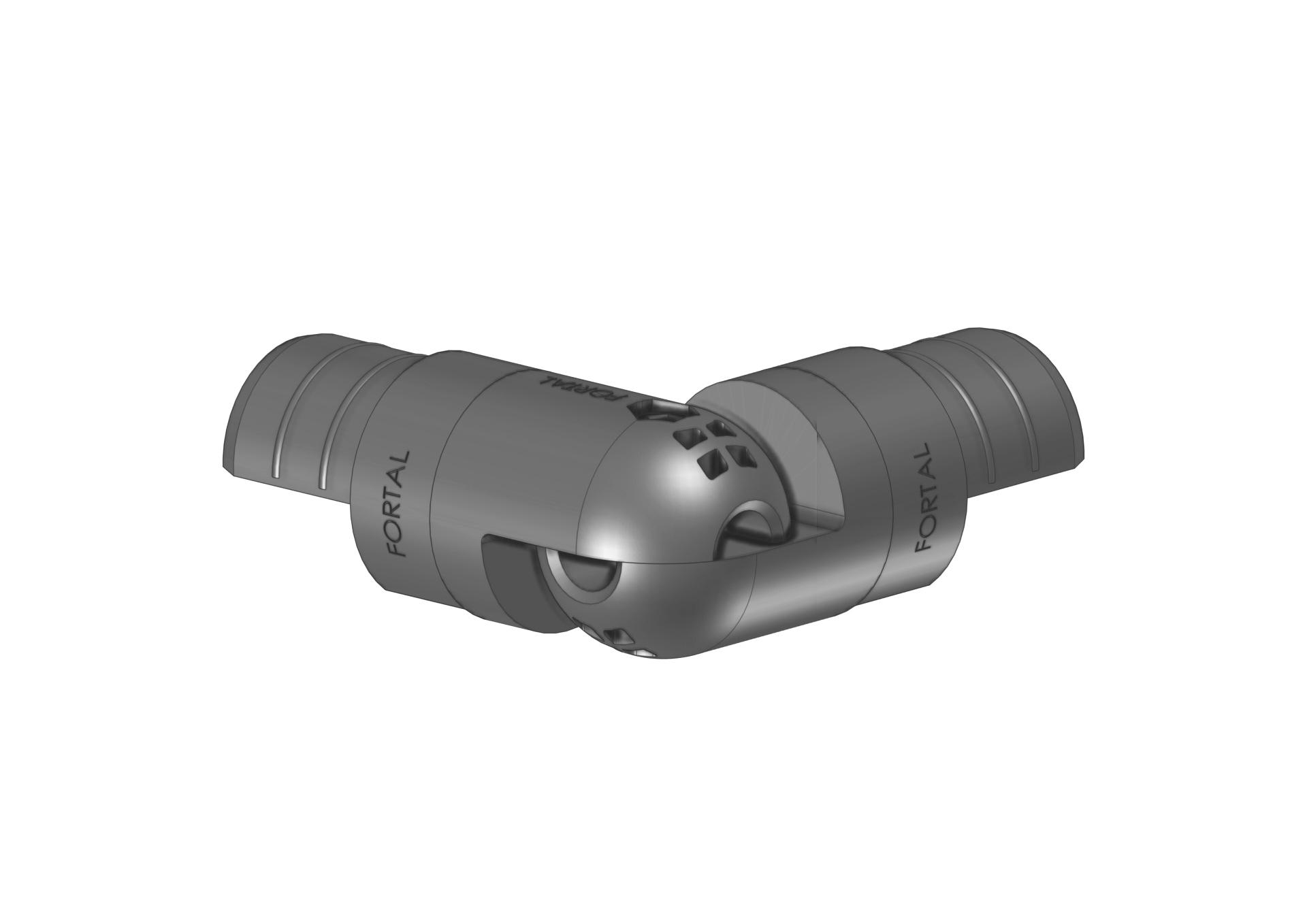 Raccord coude pour tubes Ø40 mm