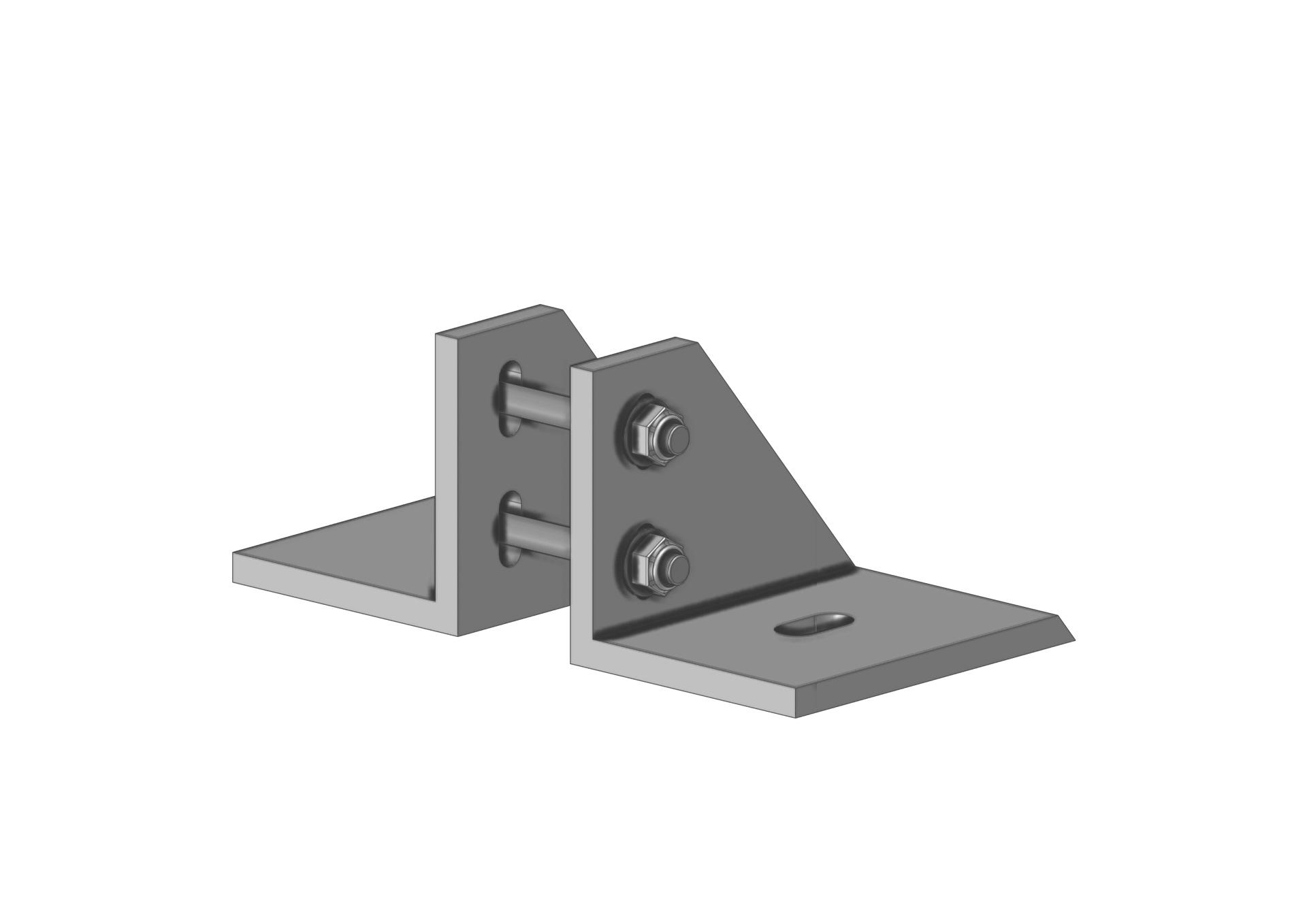 Cornière pour fixation poteau sur dalle