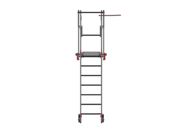 Plateforme accès prémur PAP pliable et réglable en hauteur (F090160051_PAP_REPLIABLE_POSITION_BASSE_FACE) | Produits standards > Plateforme BTP