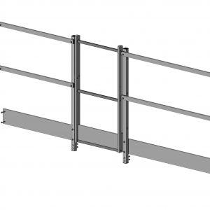 Garde-corps avec portillon pour quai de chargement / déchargement CLASSIC longueur 3 mètres