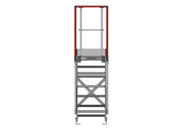 Vue 3D face de la passerelle fixe pour station de lavage long. 3000 mm