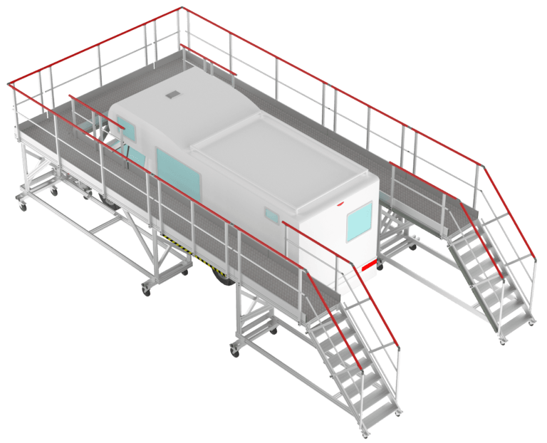 Plateforme mobile en trois éléments pour accès camping car (F892000301_PLATEFORME_MOBILE_CAMPING_CAR) | Fortal