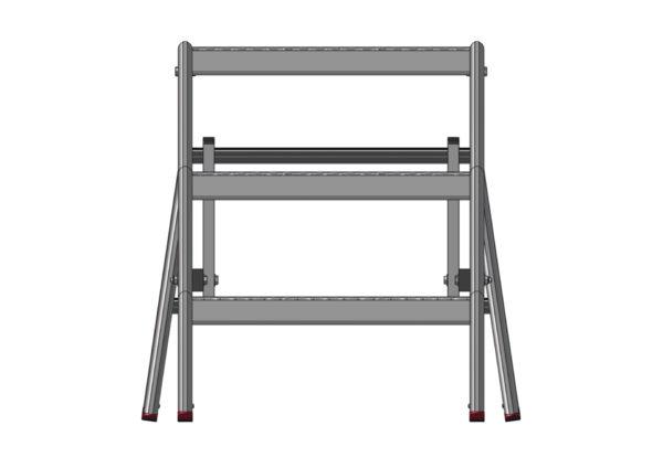 Marchepied monobloc EPSA 230 – marches aluminium caillebotis (F050381003_EPSA_230_CAILLEBOTIS_3marches_FACE) | Produits standards > Marchepied professionnel