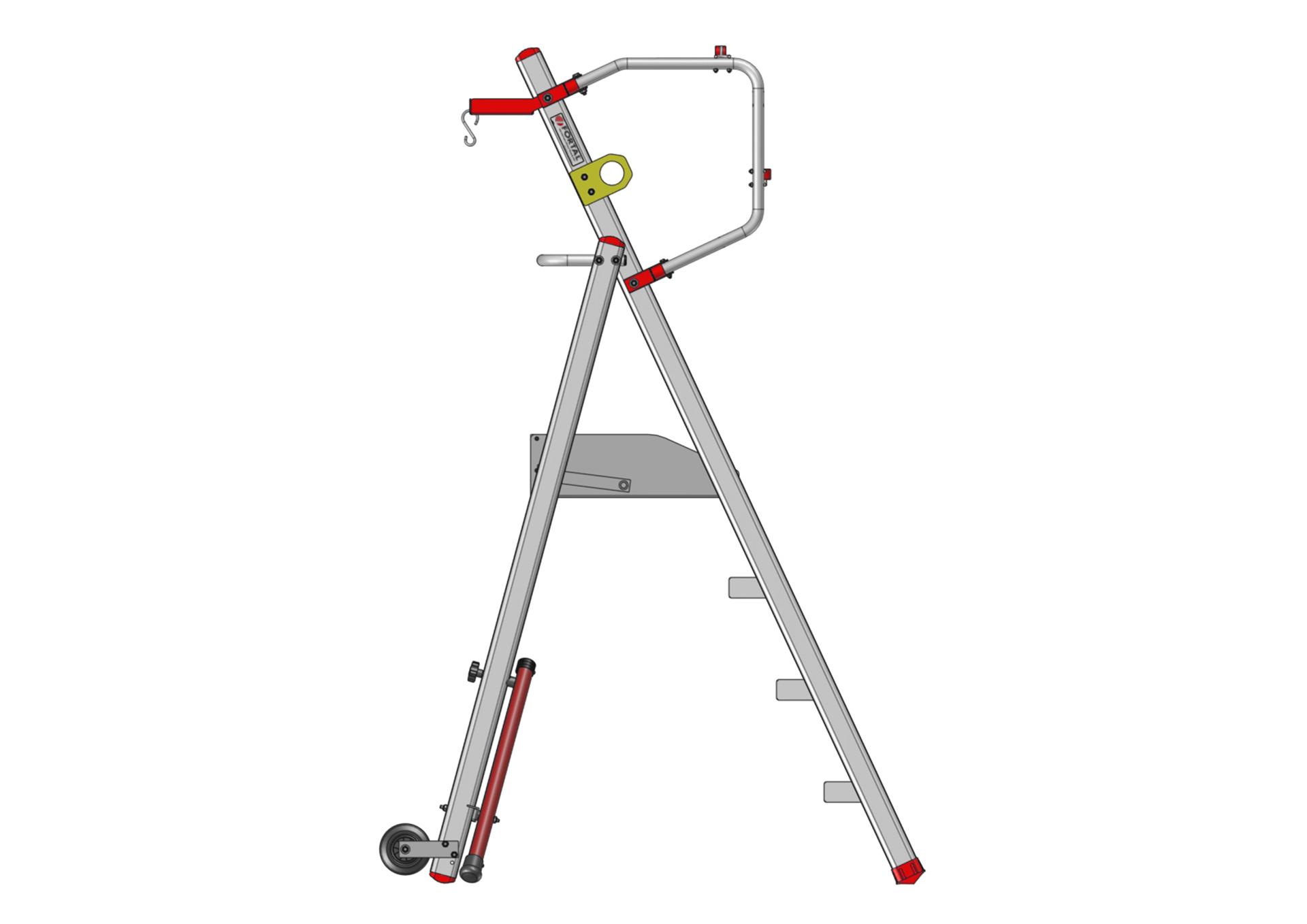 F090181004_PIRL_CAILLEBOTIS_4marches_COTE Plateforme individuelle roulante légère PIRL – marches aluminium caillebotis (F090181004_PIRL_CAILLEBOTIS_4marches_COTE) | Produits standards > Plateforme BTP > PIR / PIRL : plateforme individuelle roulante