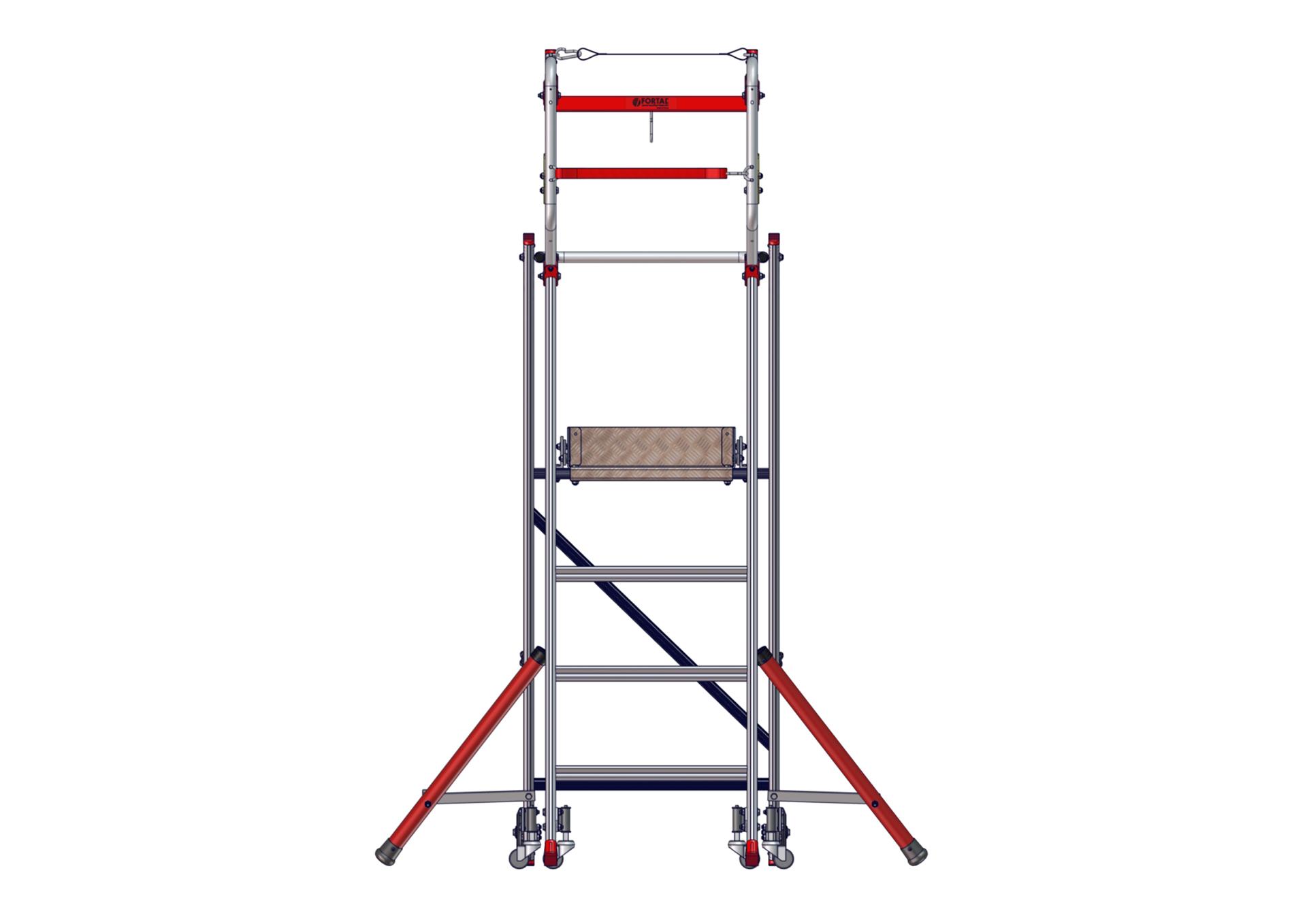 F090182004_PIRL_ROULETTES_ESCAMOTABLES_4marches_FACE Plateforme roulante pliable – roulettes escamotables (F090182004_PIRL_ROULETTES_ESCAMOTABLES_4marches_FACE) | Fortal