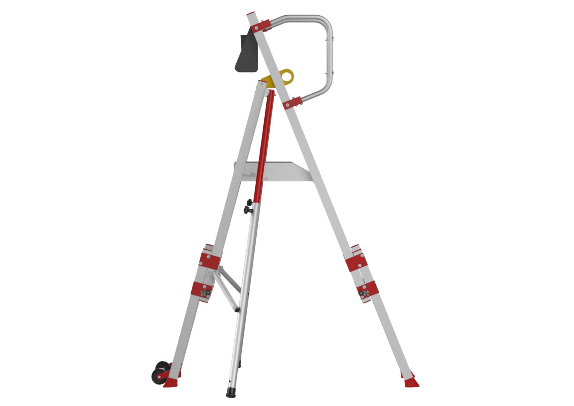 Vues 3D côté de la PIR ADJUST 3 à 5 marches
