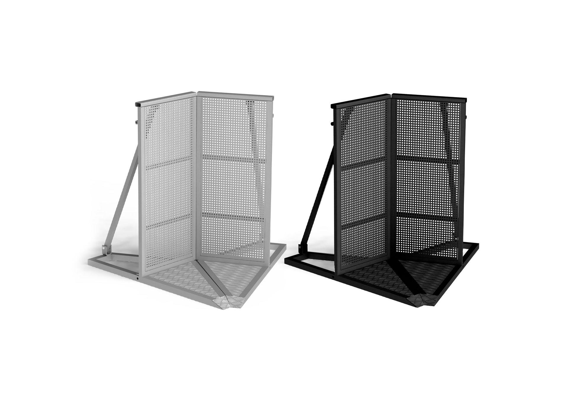 Crash barrière d'angle aluminium brute et laqué Crash barrière d'angle aluminium brute et laqué