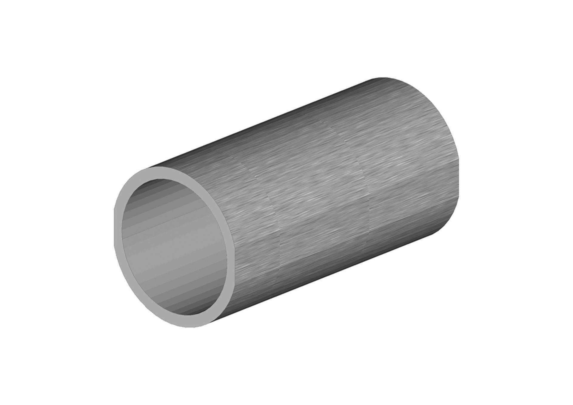 Tube en aluminium Ø25 mm – longueur 5980 mm (A859406020_SOUS_LISSE_Diam25) | Pièces détachées > Garde-corps, portillons et raccords
