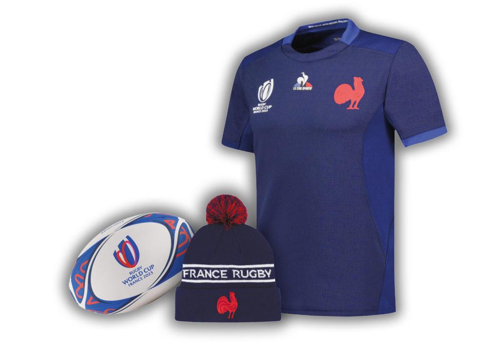 Cadeau : Lot maillot + ballon + bonnet coupe du monde de rugby