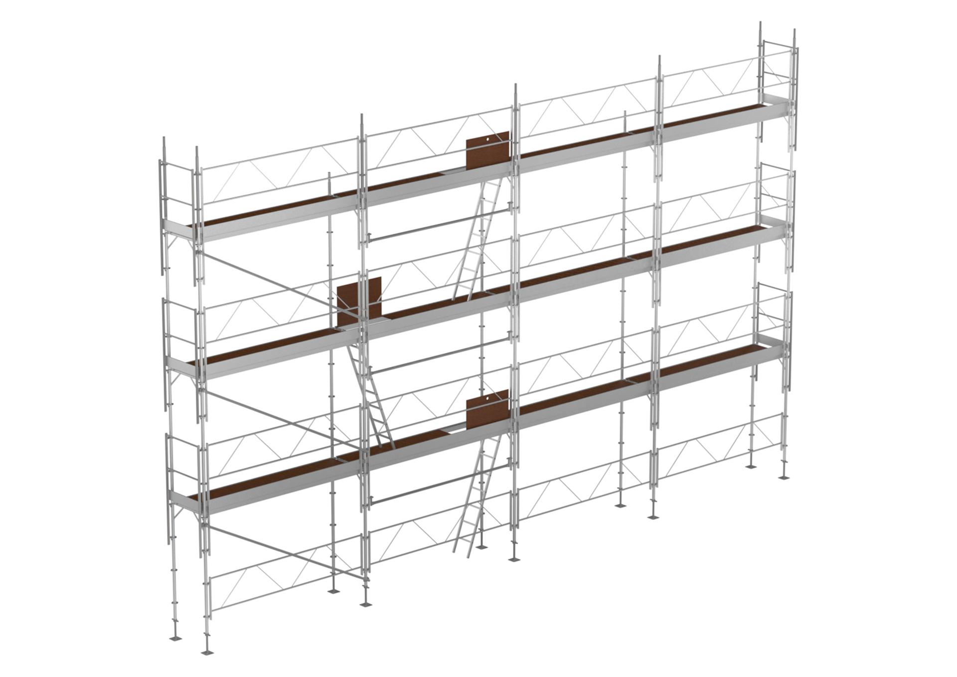 ECHAFAUDAGE_FACADE_104m2 Echafaudage de façade FORTALU multidirectionnel 80m²