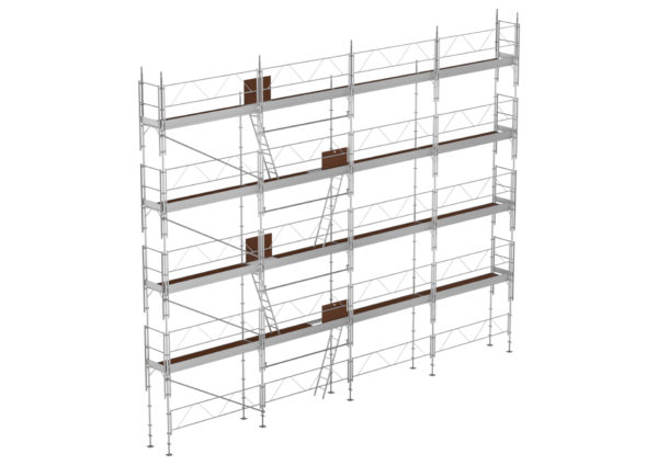 Echafaudage de façade FORTALU multidirectionnel 80m²