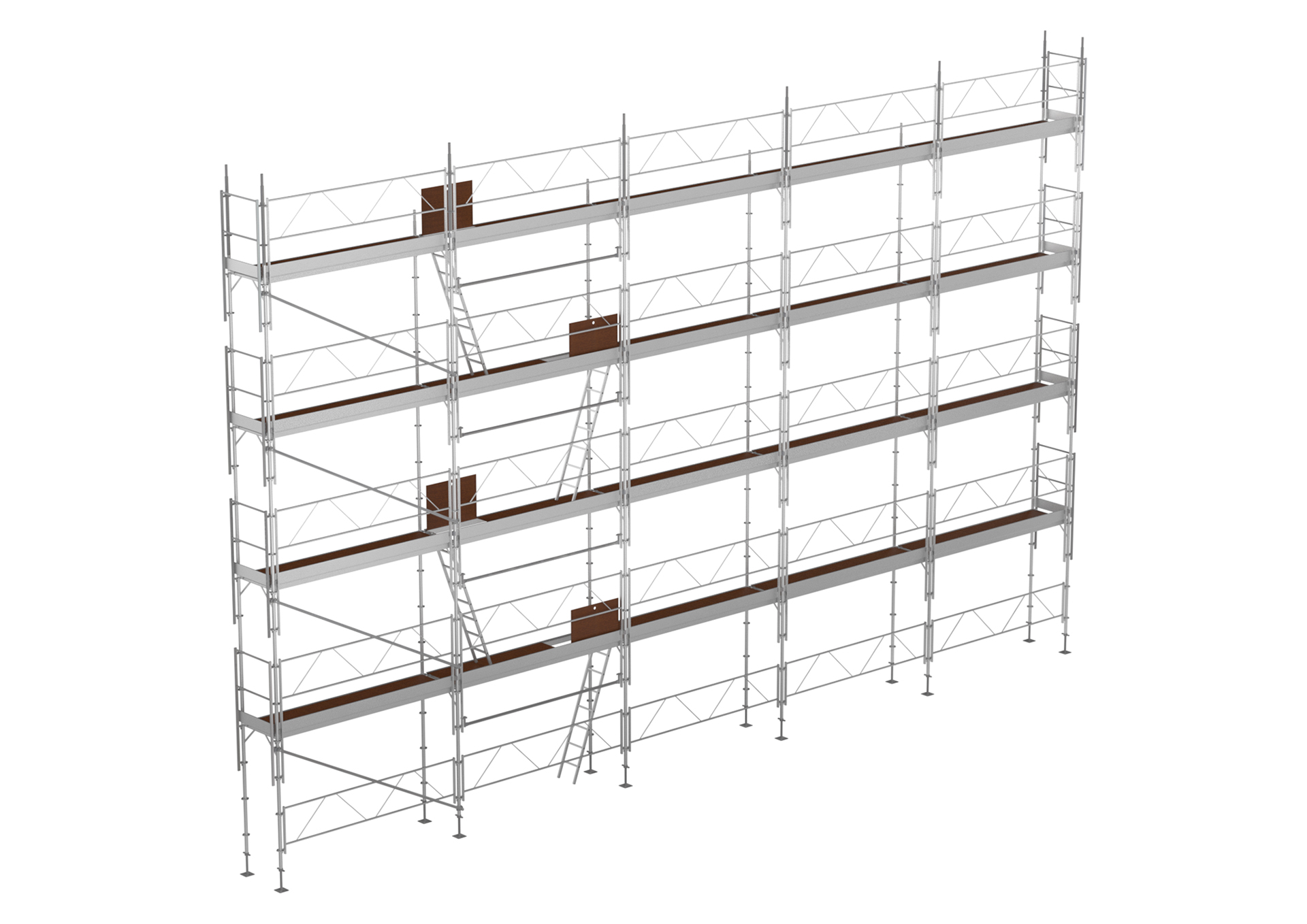 ECHAFAUDAGE_FACADE_160m2 Echafaudage de façade FORTALU multidirectionnel 80m²