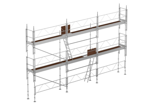 Echafaudage de façade FORTALU multidirectionnel 60m²
