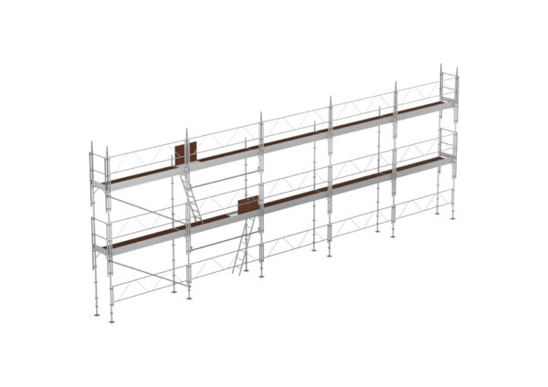 Echafaudage de façade FORTALU multidirectionnel 80m²
