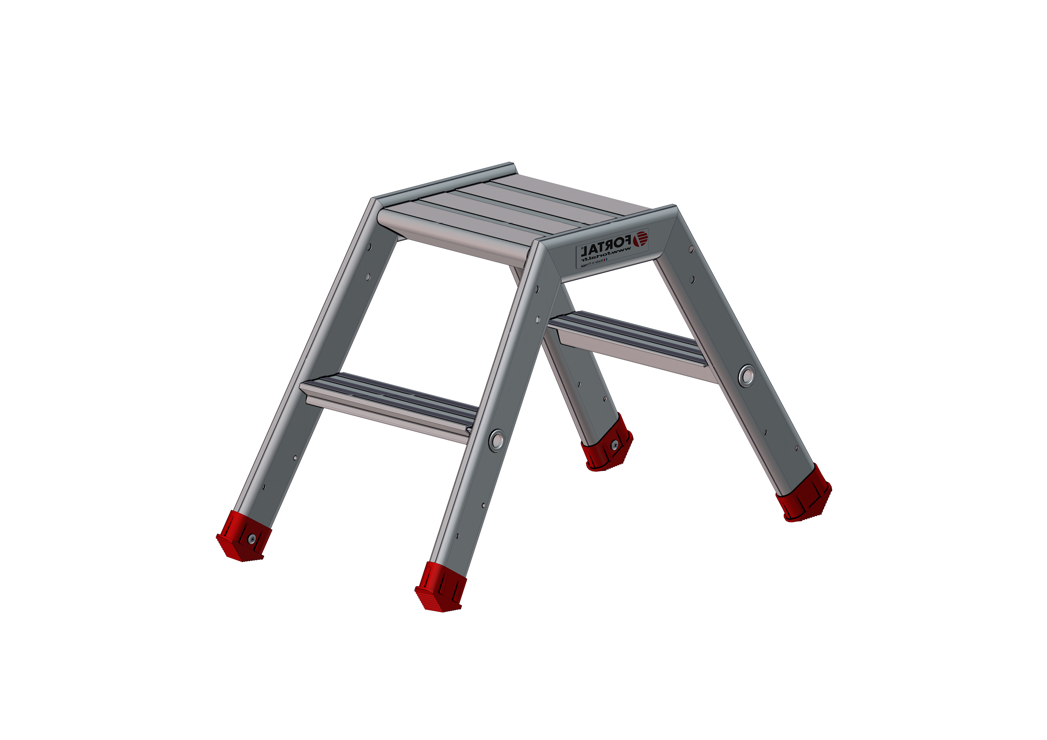 F050250002_EPDA_arriere Vues 3D arrière du marchepied monobloc EPDA 2 marches