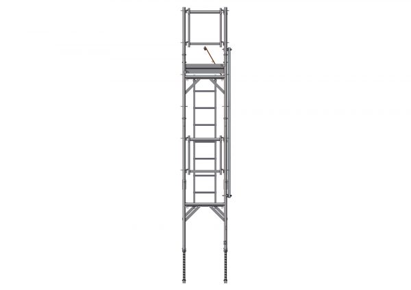 Vue 3D face de l'échafaudage spécial escalier