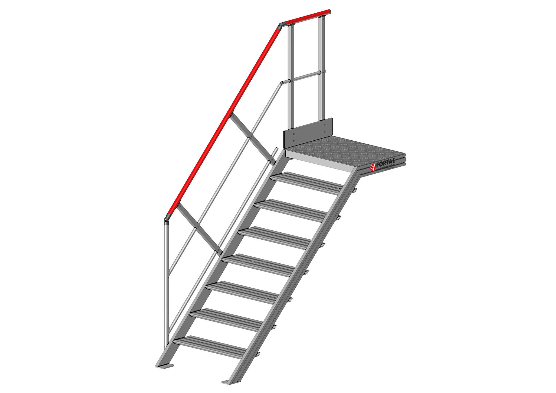 Treppe mit Podest Neigungswinkel 45° Treppe mit Podest Neigungswinkel 45°