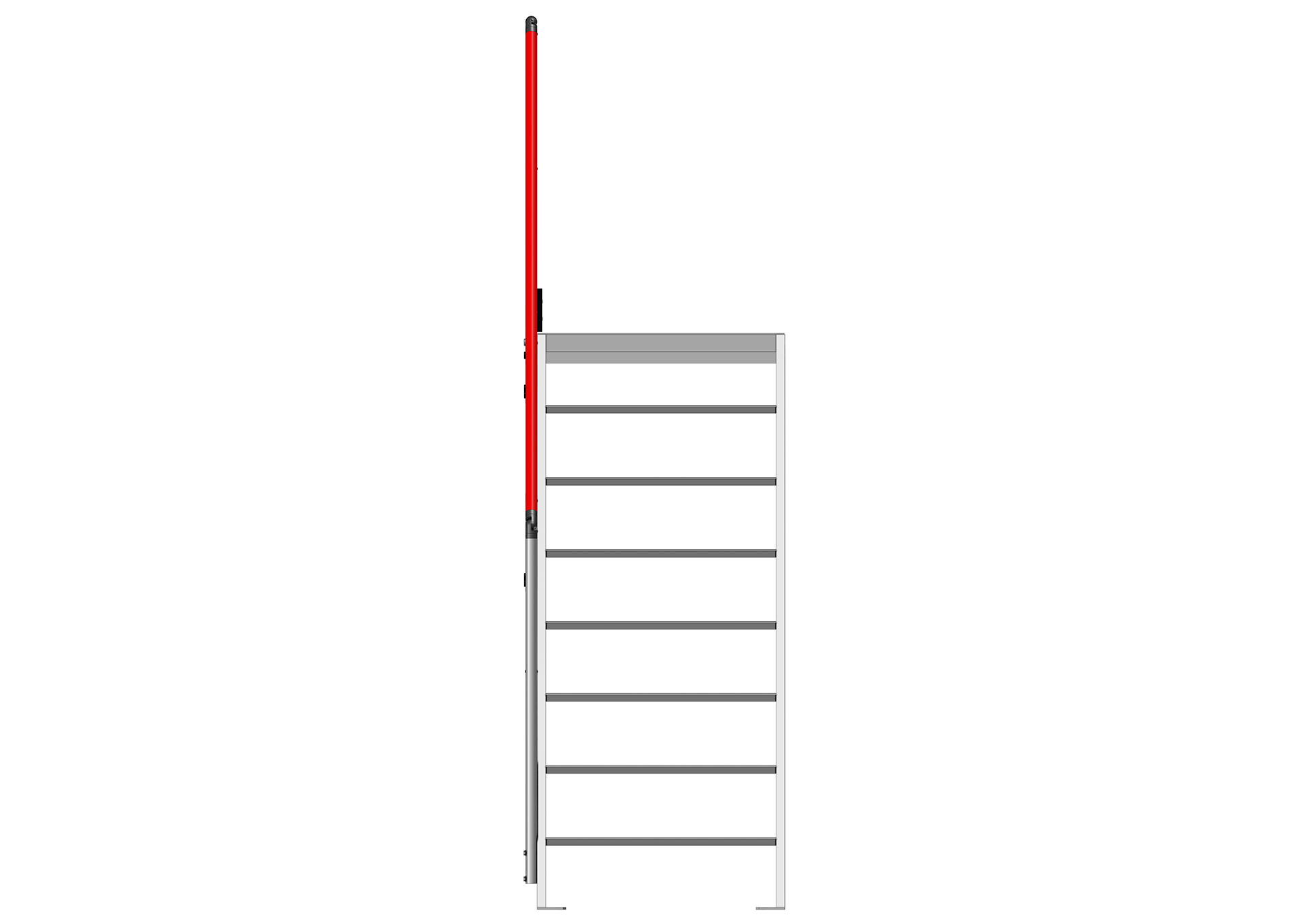 Treppe mit Podest Neigungswinkel 60°