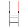 Doppelte Treppe gleicher Zugang Neigungswinkel 45°